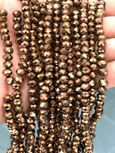 6mm Crystal faceted rondelle - 100 pcs -6 mm - full strand - PBC6C82, Crystal Beads, £1.5