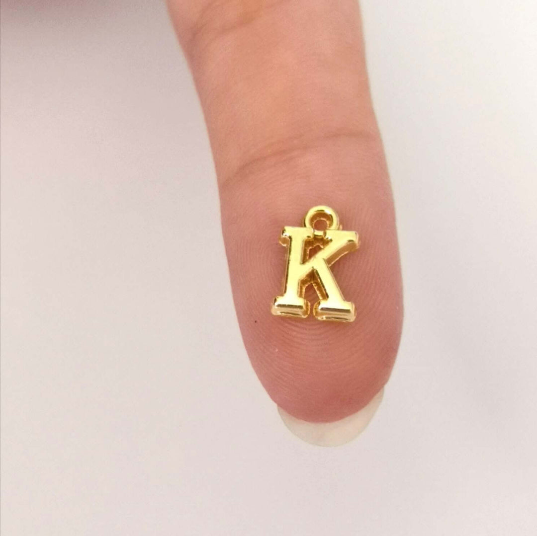 24Kt Gold Plated Brass Initial Charms