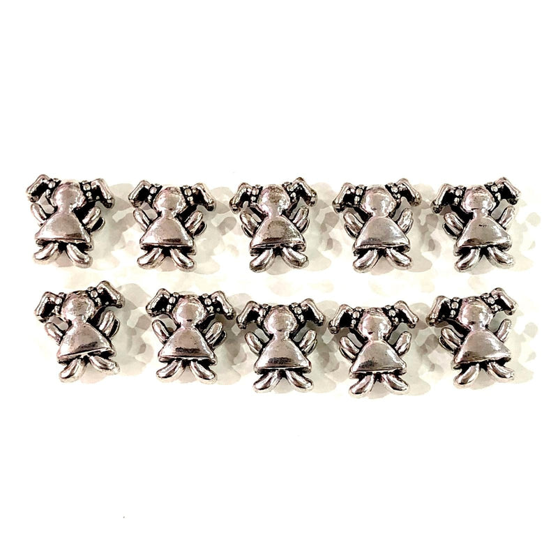 Silberne Pandora-Charms, 13 x 10 mm Silberne Pandora-Zwischenstücke, 10 Stück in einer Packung