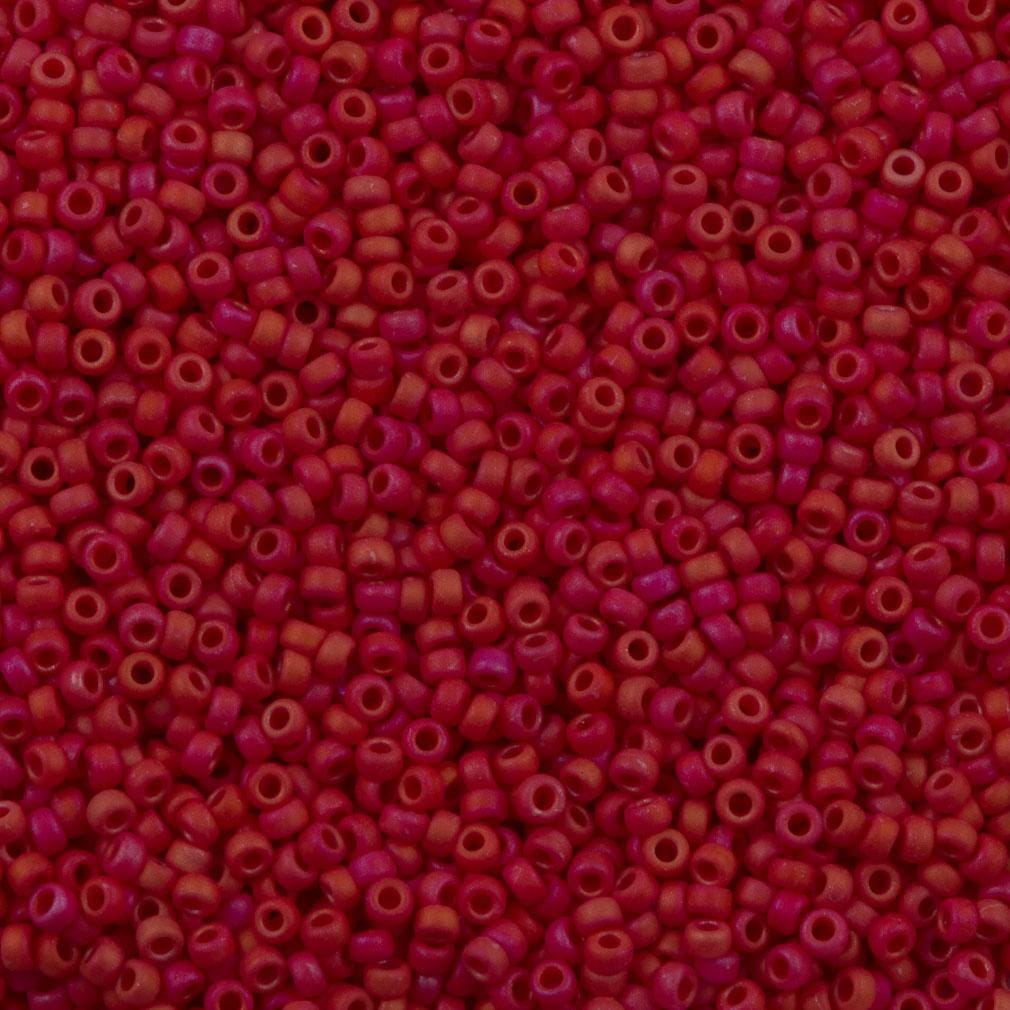 Miyuki Seed Beads 11/0 Matted Opaque Red Luster, 2076-NEW!!!