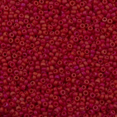 Miyuki Seed Beads 11/0 Matted Opaque Red Luster, 2076-NEW!!!£2