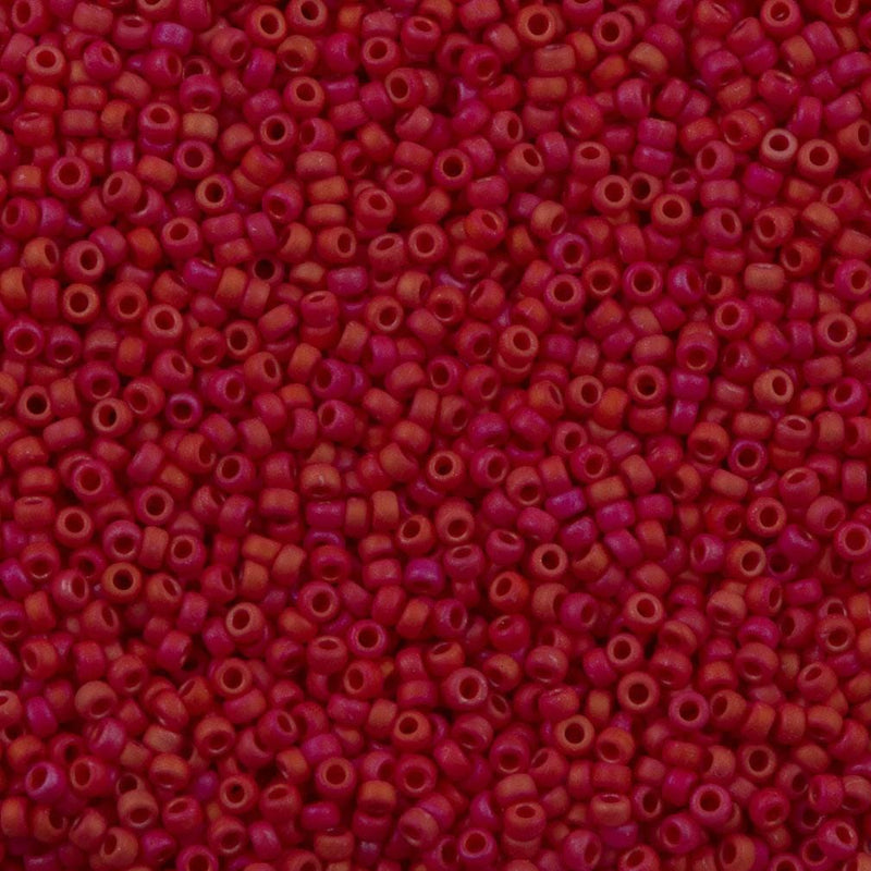 Miyuki Seed Beads 11/0 Matted Opaque Red Luster, 2076-NEW!!!£2