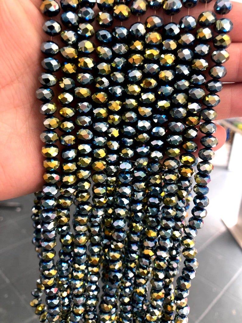 8mm Crystal faceted rondelle - 72 pcs - 8 mm - full strand - PBC8C79 £1.5
