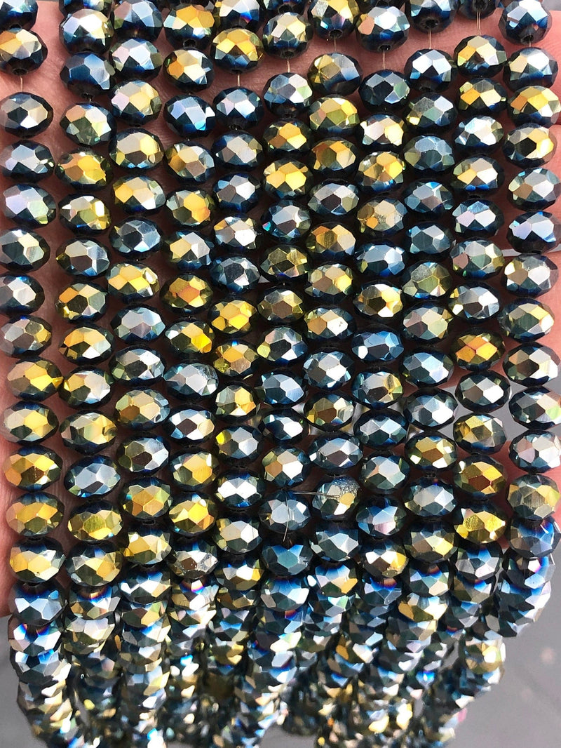 8mm Crystal faceted rondelle - 72 pcs - 8 mm - full strand - PBC8C79 £1.5
