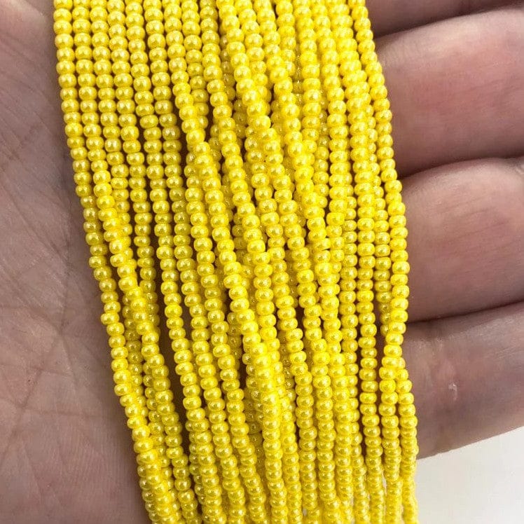 Preciosa Seed Beads 11/0 88110 Opaque Yellow Luster- PRCS11/0-88