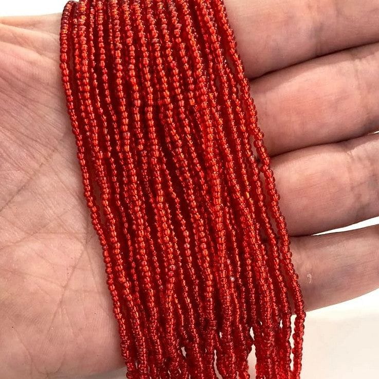 Preciosa Seed Beads 11/0Beads,97050 Transparent Lt. Red Silver Lined PRCS11/0-91,