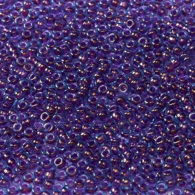 Miyuki Seed Beads 15/0, 0352 - Fuchsia Lined Aqua Luster, 10 Gr £2.5