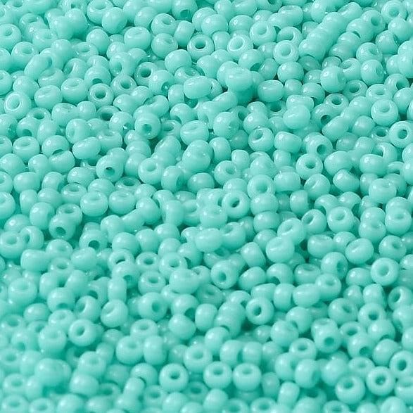 Miyuki Seed Beads 11/0 Lt Turquoise Green Opaque, 0412L