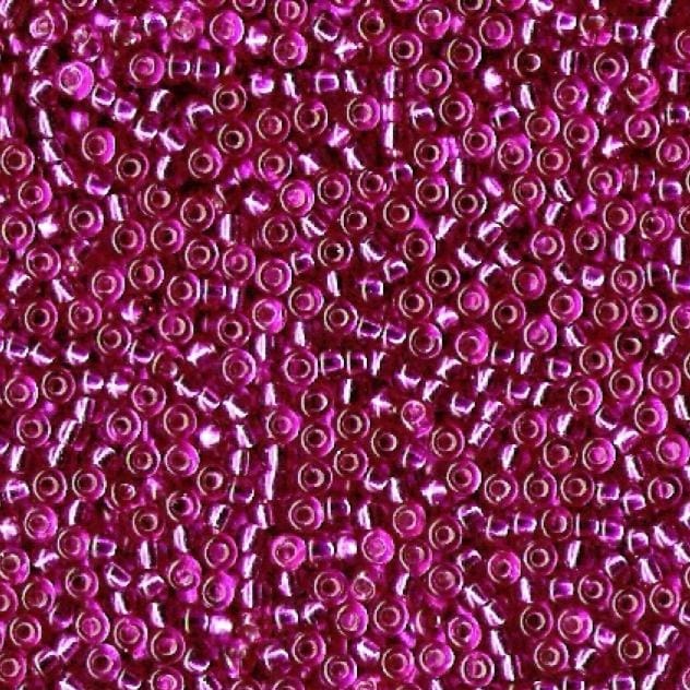 Miyuki Seed Beads 15/0,1340 - Fuchsia Transparent Silver Lined, 10 Gr