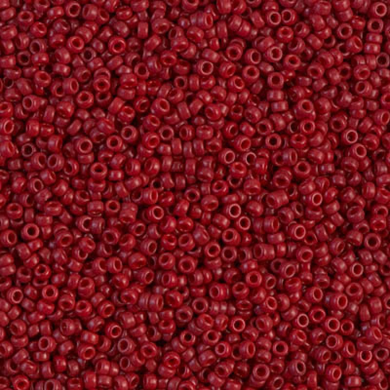 Miyuki Seed Beads 15/0, 1464 - Dyed Opaque Maroon, 10 Gr