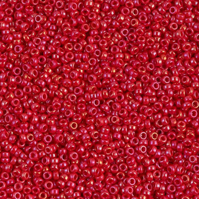 Miyuki Seed Beads 15/0, 1943 - Opaque Red Luster, 10 Gr £2.5
