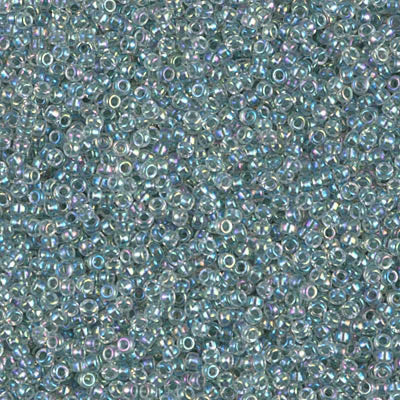 Miyuki Seed Beads 15/0, 0263 - Seafoam Lined Crystal, 10 Gr £2.5