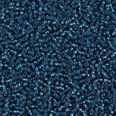 Miyuki Seed Beads 15/0,1425 - Dyed Silver Lined Blue Zircon, 10 Gr £2.5