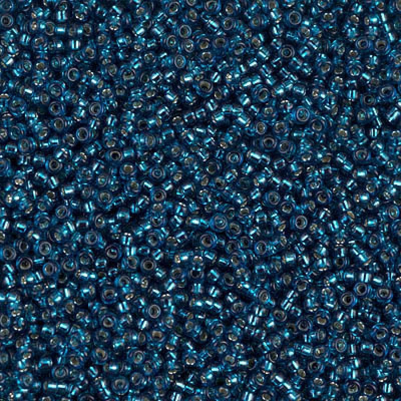 Miyuki Seed Beads 15/0,1425 - Dyed Silver Lined Blue Zircon, 10 Gr £2.5