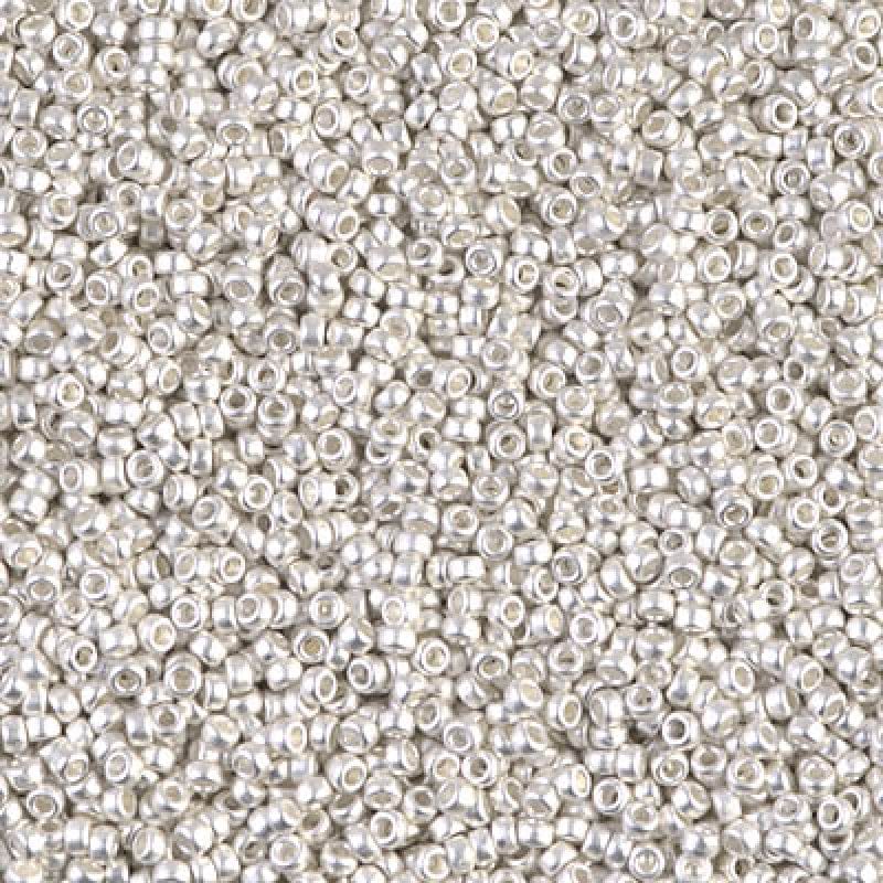 Miyuki Seed Beads 15/0, 0961F - Matted Bright Sterling Plated, 2 Gr £3.5