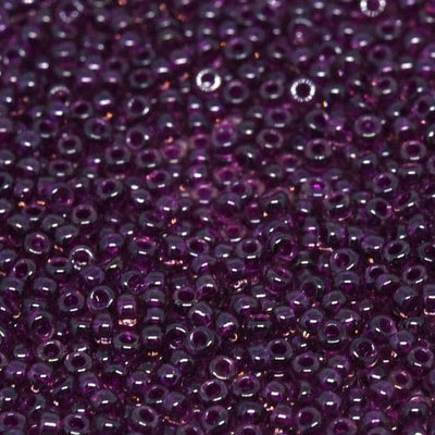 Miyuki Seed Beads 15/0, 2236 - Transparent Luster Raspberry, 10 Gr £2.5
