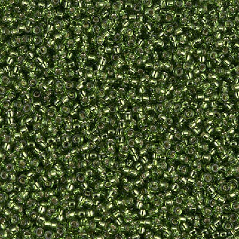Miyuki Seed Beads 15/0, 0026 - Silver Lined Olive, 10 Gr