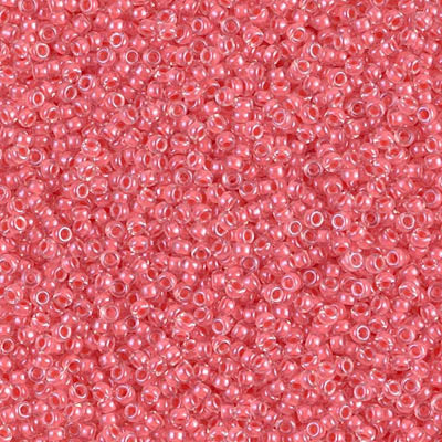 Miyuki Seed Beads 15/0, 0204 - Coral Lined Crystal, 10 Gr £2.5