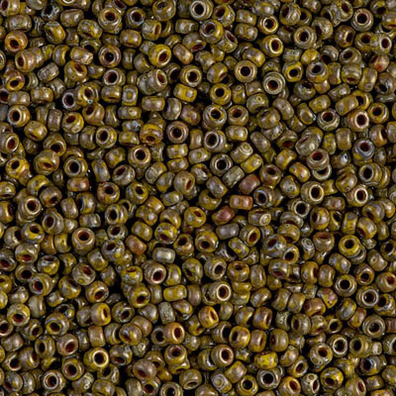 Miyuki Seed Beads 11/0 Picasso Opaque Yellow , 4519-NEW!!!