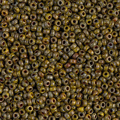 Miyuki Seed Beads 11/0 Picasso Opaque Yellow  , 4519-NEW!!!£2.65