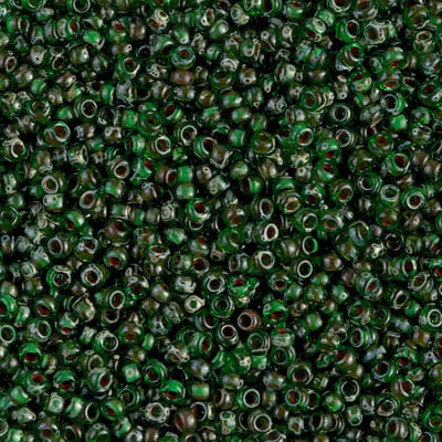 Miyuki Seed Beads 11/0 Picasso Transparent Green  , 4507-NEW!!!£2.4