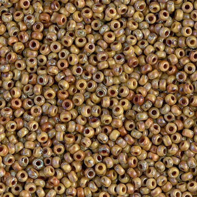 Miyuki Seed Beads 6/0  Picasso Opaque Brown Tan 4517 £3