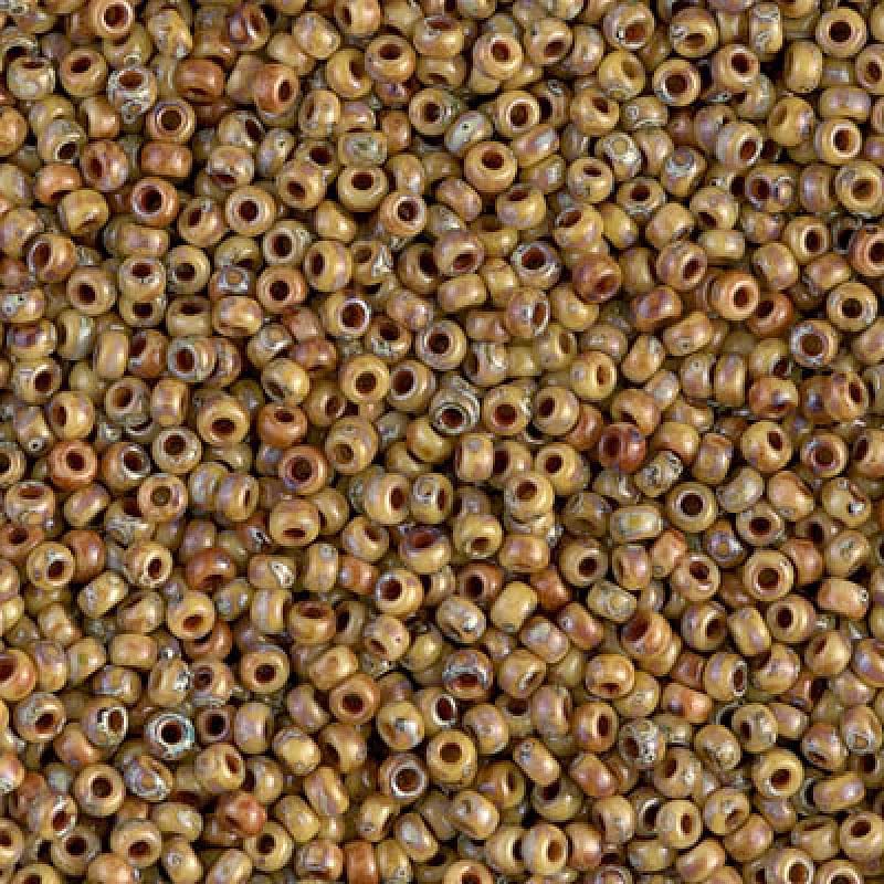 Miyuki Seed Beads 6/0  Picasso Opaque Brown Tan 4517 £3