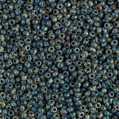 Miyuki Seed Beads 8/0 Picasso Opaque Montana, 4516-NEW!!! £2.95