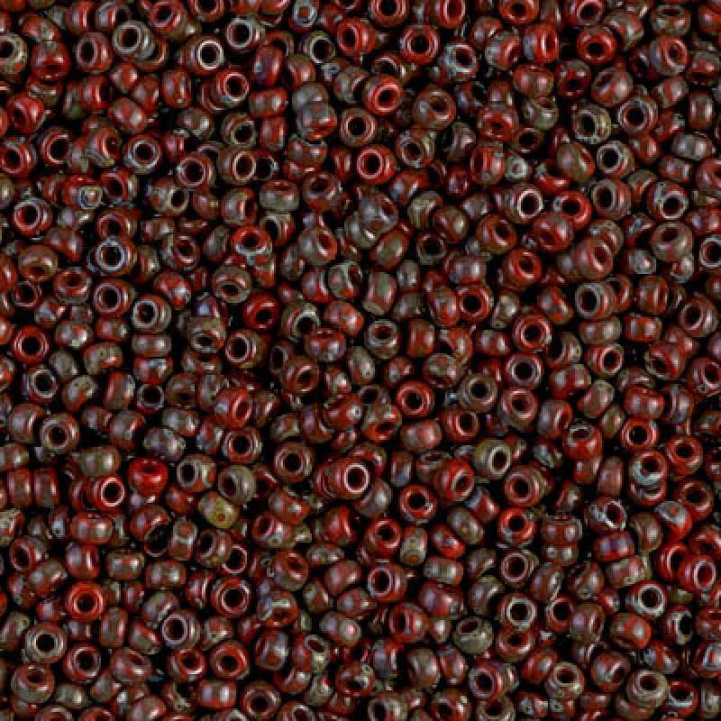 Miyuki Seed Beads 8/0  Picasso Opaque Red Garnet, 4513 £2.95