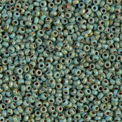 Miyuki Seed Beads 11/0 Picasso Opaque Seafoam Green  , 4514-NEW!!!£2.45