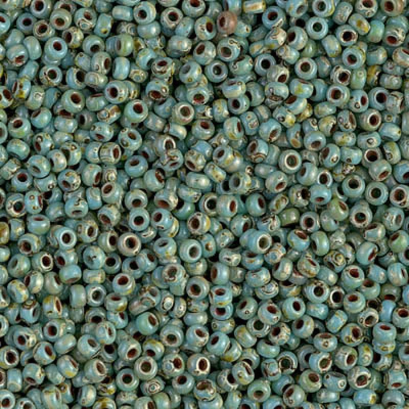 Miyuki Seed Beads 8/0 Picasso Opaque Seafoam Green, 4514-NEW!!!