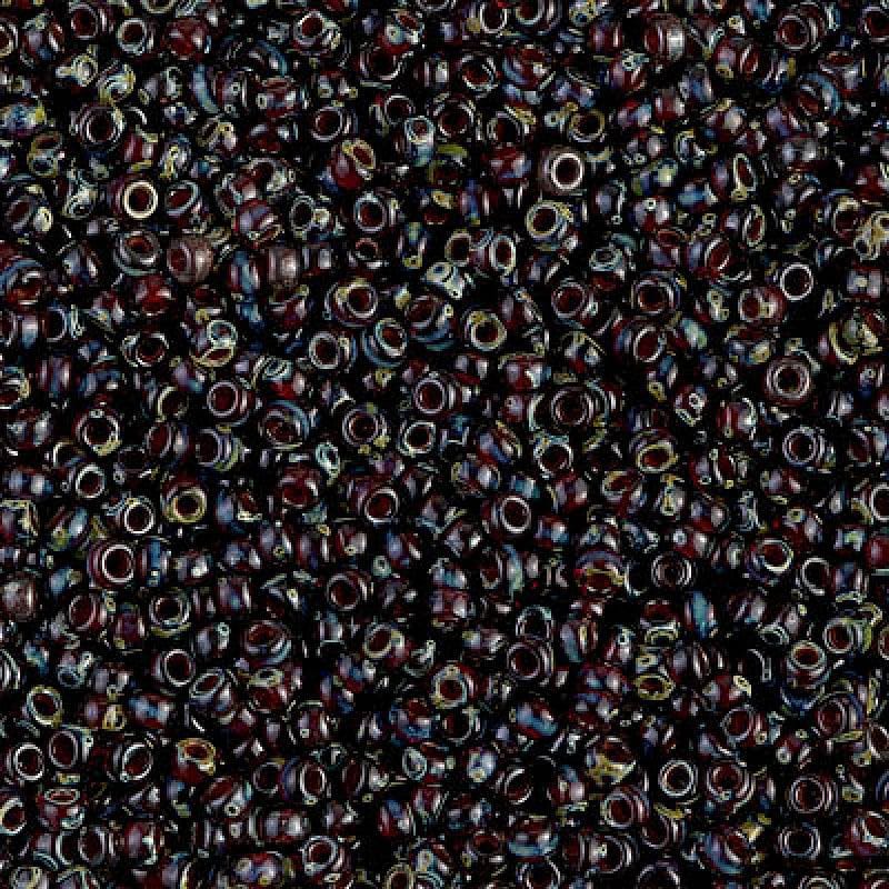 Miyuki Seed Beads 8/0 Picasso Transparent Garnet , 4504-NEW!!!