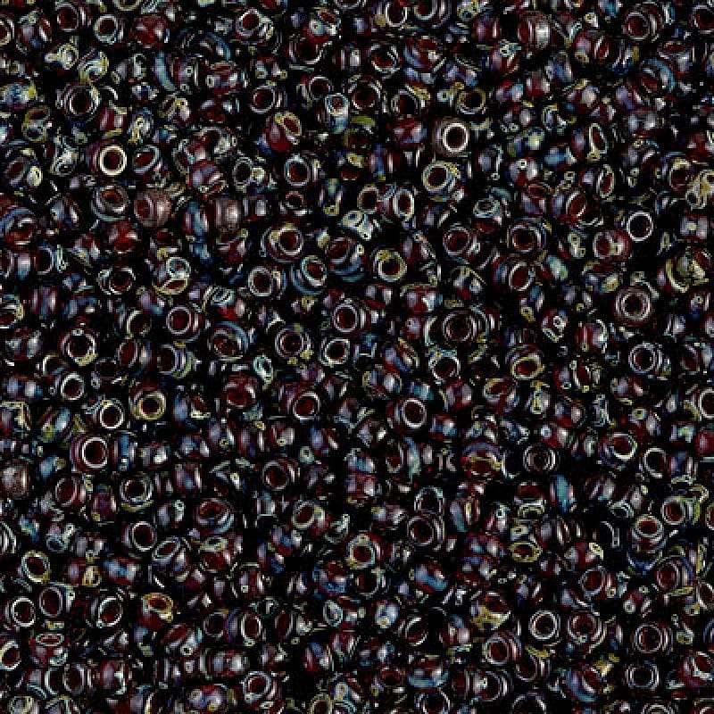 Miyuki Seed Beads 8/0 Picasso Transparent Garnet  , 4504-NEW!!! £3.1