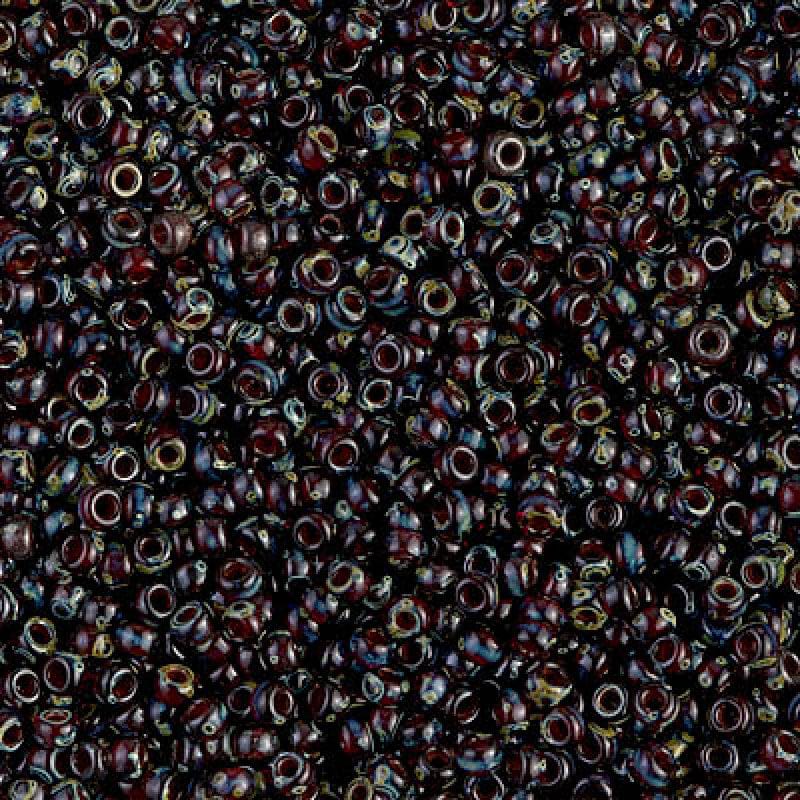 Miyuki Seed Beads 11/0 Picasso Transparent Garnet  , 4504-NEW!!!£2.4