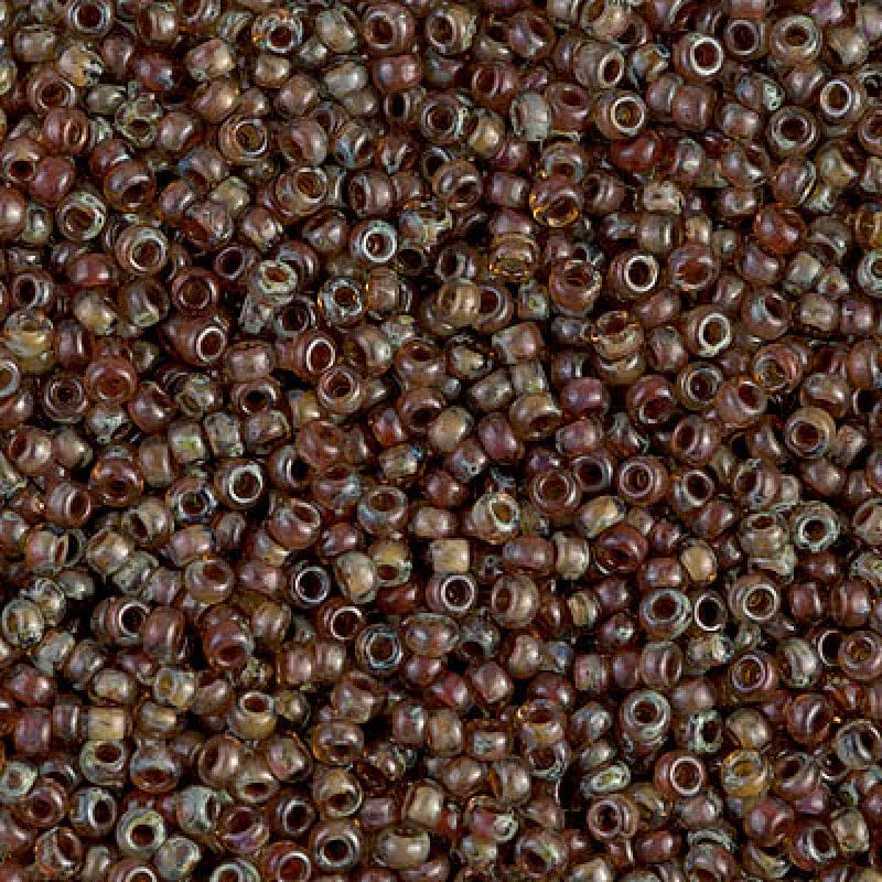Miyuki Seed Beads 8/0 Picasso Transparent Lt. Smoky Topaz , 4505-NEW!!!