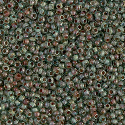 Miyuki Seed Beads 6/0  Picasso Transparent Olivine, 4506 £2.9