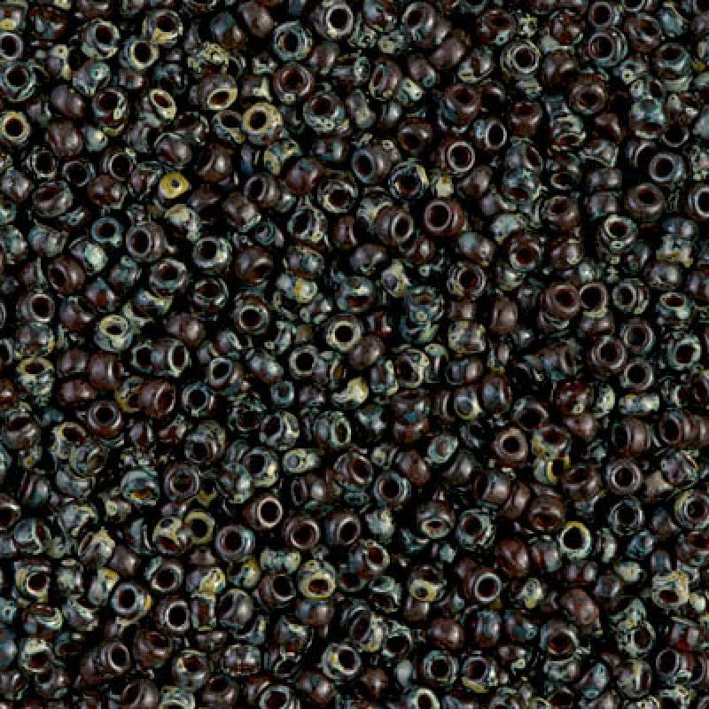 Miyuki Seed Beads 8/0 Picasso Transparent Red Brown  , 4503-NEW!!! £3.1