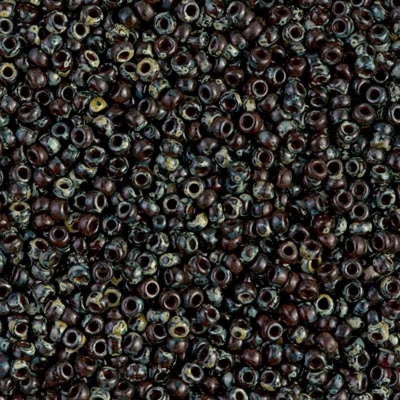 Miyuki Seed Beads 6/0 Picasso Transparent Red Brown, 4503
