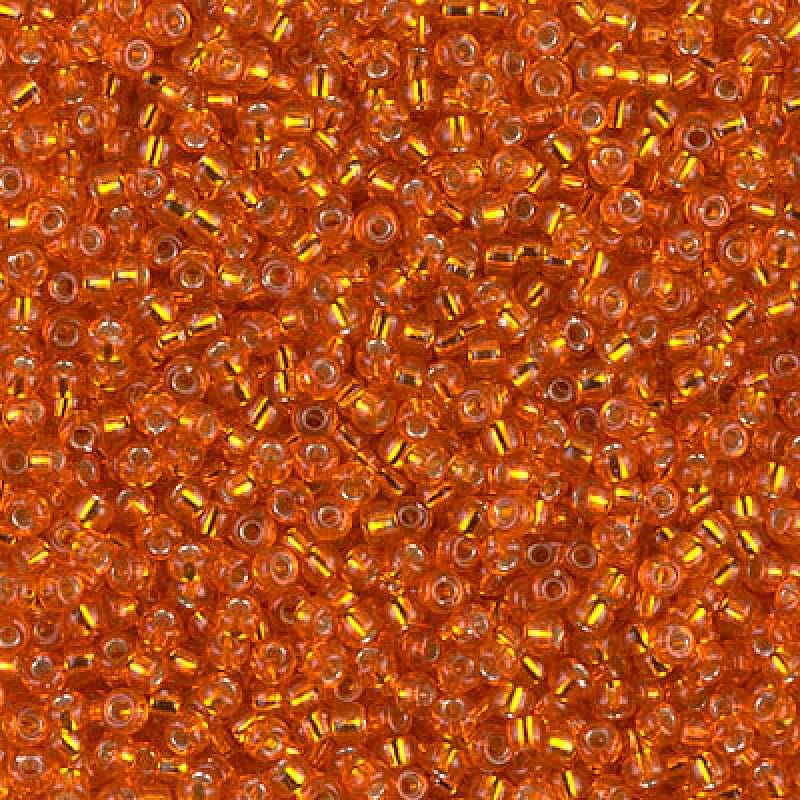 Miyuki Seed Beads 11/0 Silver Lined Orange, 0008-NEW!!!£1.75