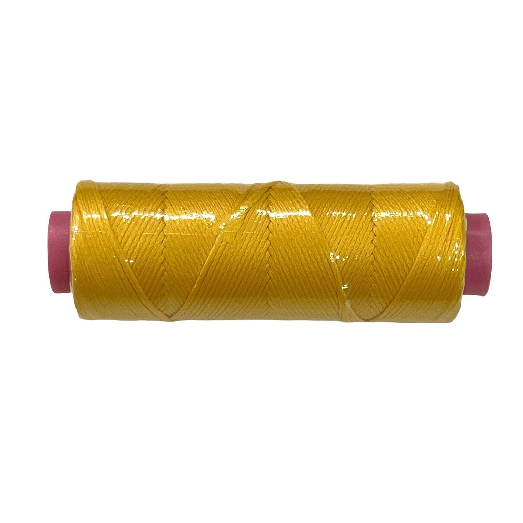 Yellow-1 mm Cotton cord, macrame cord, shamballa, bracelet cord 100 meters reel